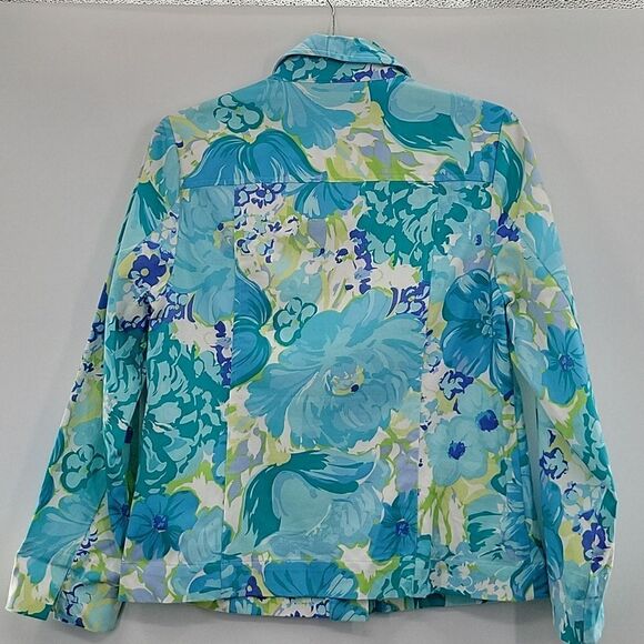 3 For$20 Appleseeds Petite Jacket Blue/Green Floral Print size 8P - Picture 7 of 8